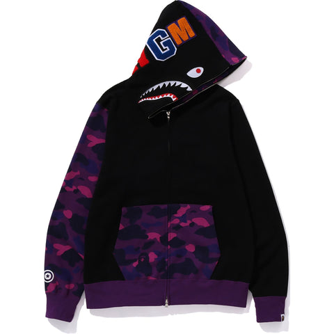 COLOR CAMO SHARK FULL ZIP HOODIE MENS