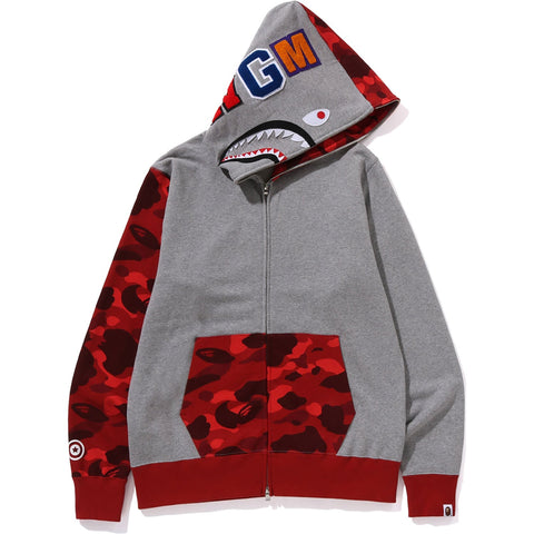 COLOR CAMO SHARK FULL ZIP HOODIE MENS