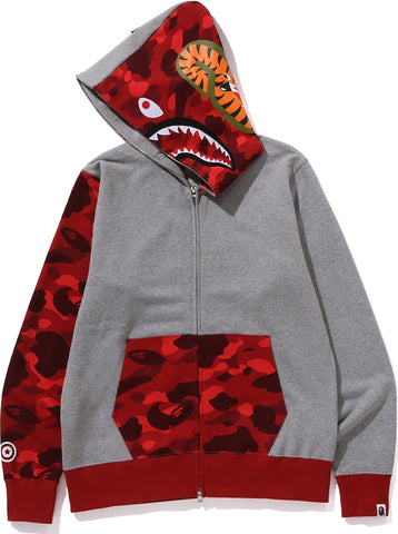 COLOR CAMO SHARK FULL ZIP HOODIE MENS