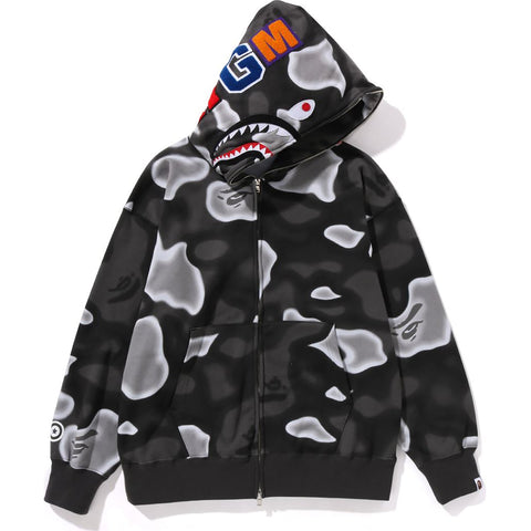 LIQUID CAMO SHARK RELAXED FIT FULL ZIP HOODIE MENS