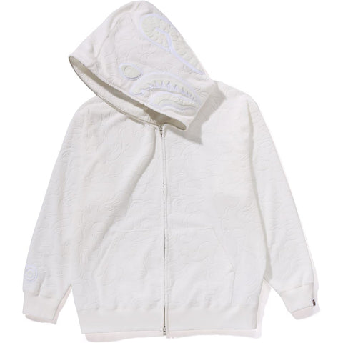 LINE CAMO TERRY TOWEL SHARK ZIP HOODIE MENS