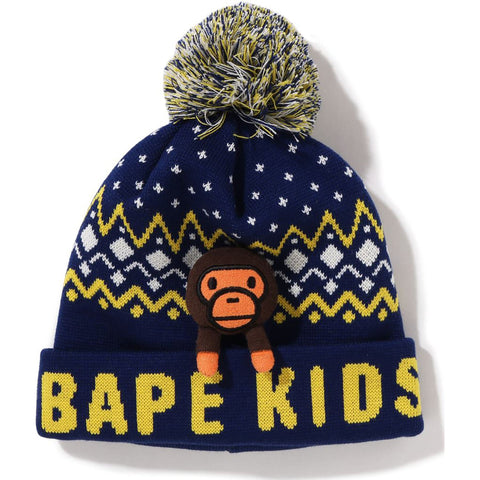 BABY MILO PLUSH DOLL NORDIC KNIT CAP KIDS