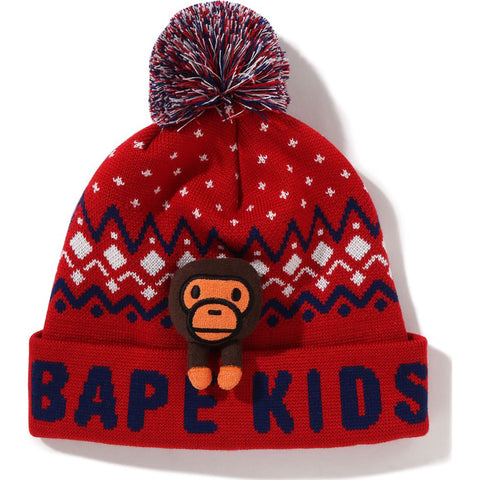 BABY MILO PLUSH DOLL NORDIC KNIT CAP KIDS