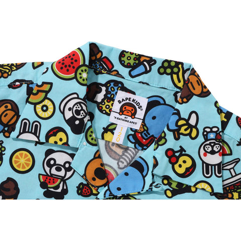 BABY MILO MIXED FRUIT OPEN COLLAR S/S SHIRT KIDS