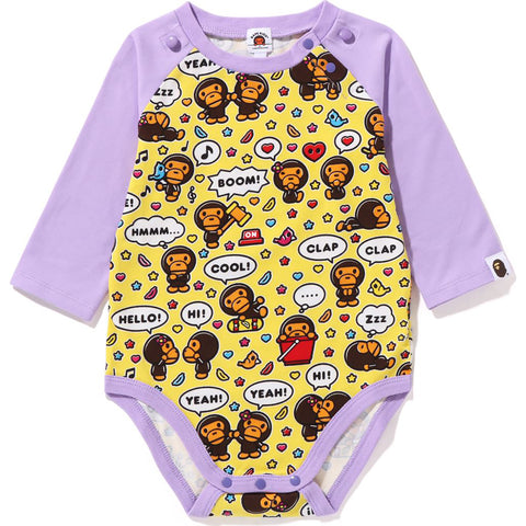 BABY MILO SPEECH BALLOON BIB SET BODYSUIT KB KIDS