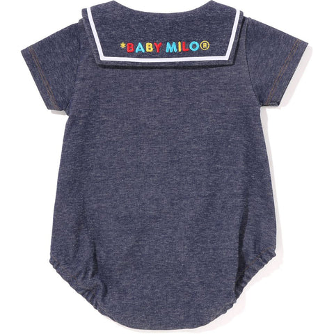 BABY MILO JERSEY DENIM SAILOR COLLAR BODYSUIT KIDS