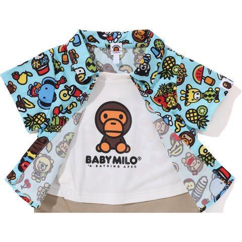 BABY MILO MIXED FRUIT SHIRT LAYERED ROMPERS KIDS