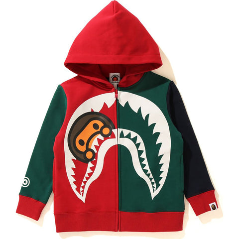 COLOR BLOCK MILO SHARK ZIP HOODIE KIDS