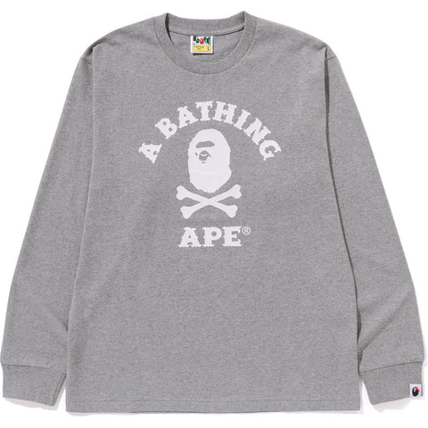 APE CROSSBONE COLLEGE L/S TEE MENS
