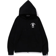 APE CROSSBONE COLLEGE ZIP HOODIE MENS