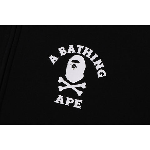 APE CROSSBONE COLLEGE ZIP HOODIE MENS