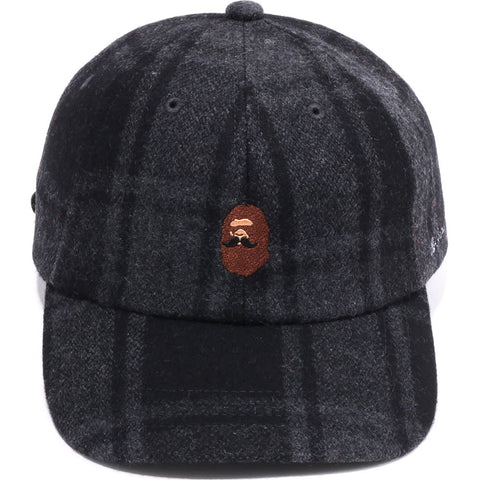 MR. BATHING APE FLANNEL CHECK CAP MENS