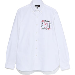MR. BATHING APE EMBROIDERY BD SHIRT MENS