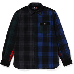 MR. BATHING APE FLANNEL CHECK WIDE FIT SHIRT MENS
