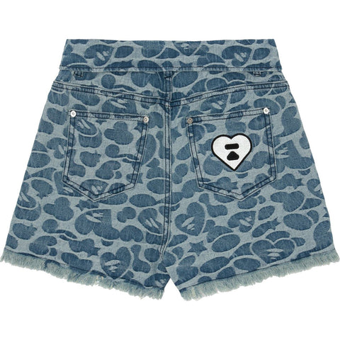 APEE BITE FLIP PATTERN DENIM SHORTS #1 LADIES