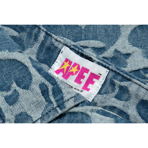 APEE BITE FLIP PATTERN DENIM SHORTS #1 LADIES