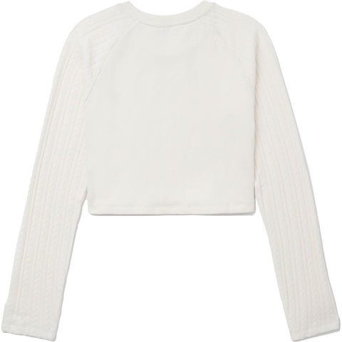APEE FABRIC MIXED LONG SLEEVE RAGLAN JUMPER LADIES