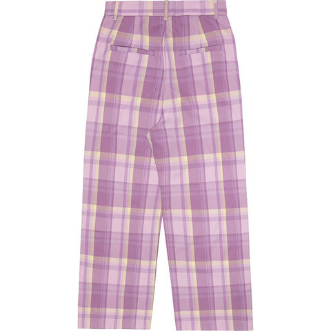APEE CHECKED WIDE PANTS LADIES