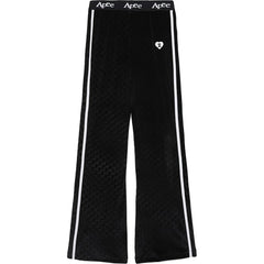 PATTERN FLEECE FLARED PANTS LADIES