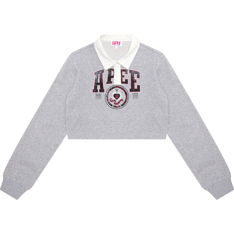 APEE CROPPED POLO SWEATSHIRT LADIES