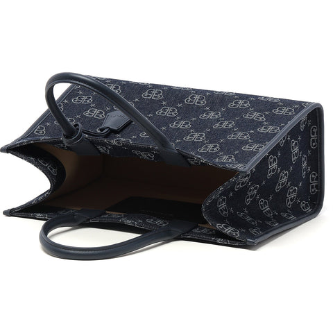 BAPY MONOGRAM DENIM SHOPPER LADIES