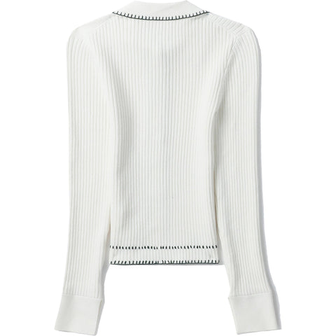 BAPY RIBBED CARDIGAN LADIES