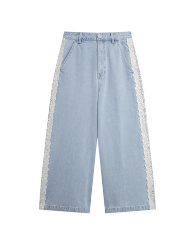 BAPY LACE-TRIMMED JEANS LADIES
