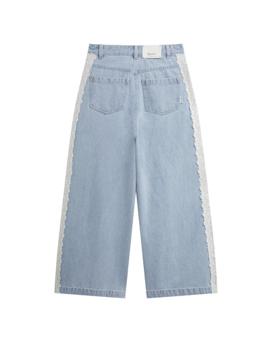 BAPY LACE-TRIMMED JEANS LADIES