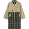BAPY LAYERED CHECK TRENCH LADIES
