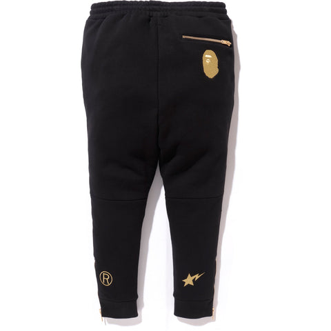 BAPE BLACK BAPE EMBROIDERY JOGGER PANTS MENS