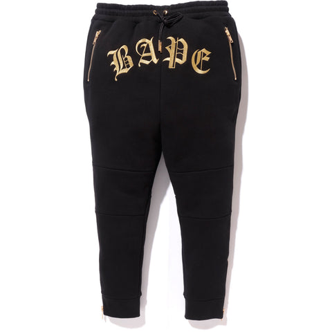 BAPE BLACK BAPE EMBROIDERY JOGGER PANTS MENS