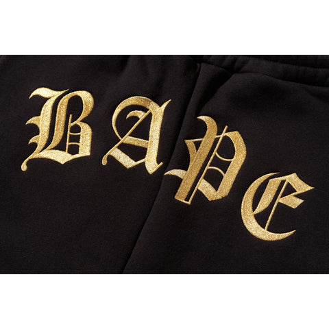 BAPE BLACK BAPE EMBROIDERY JOGGER PANTS MENS
