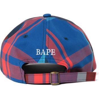 BAPE CHECK PANEL CAP MENS