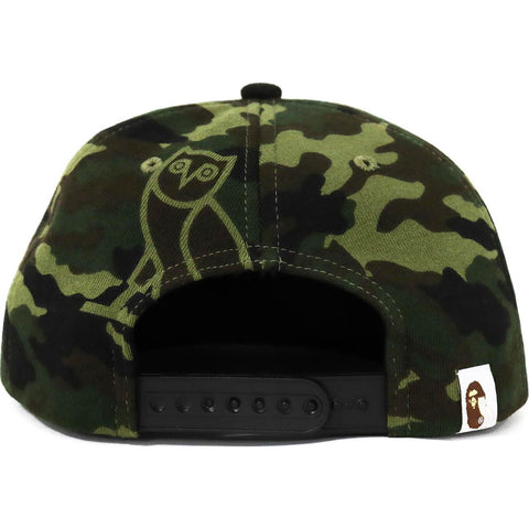 BAPE X OVO WOODLAND CAMO SNAPBACK CAP MENS