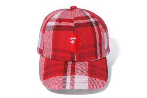 BAPE CHECK GIFT APE HEAD CAP M