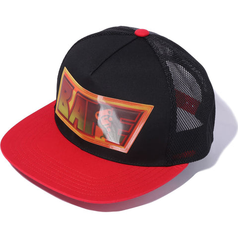 BAPE LENTICULAR EMBLEM MESH CAP MENS