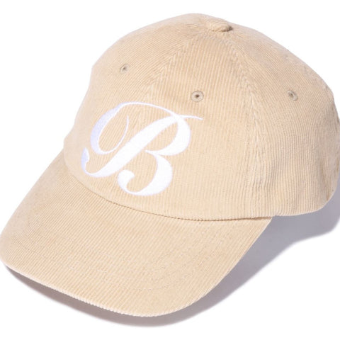 B EMBROIDERY CORDUROY PANEL CAP LADIES