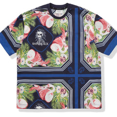 BAPE BLACK PRINTED SILK WOVEN TEE MENS
