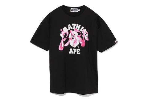 MARBLE CAMO LIQUID COLLEGE TEE LADIES