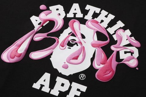 MARBLE CAMO LIQUID COLLEGE TEE LADIES