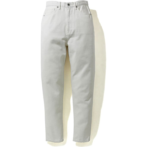 BAPE LOGO TAPERED DENIM PANTS LADIES
