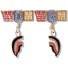 CRYSTAL STONE SHARK PIERCE LADIES