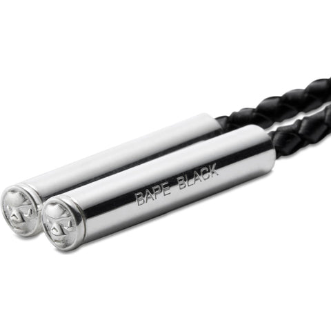 BAPE BLACK AGATE SILVER BOLO TIE MENS