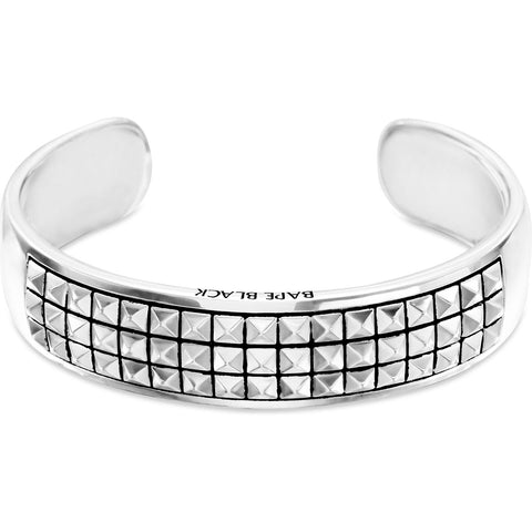BAPE BLACK SILVER BRACELET MENS