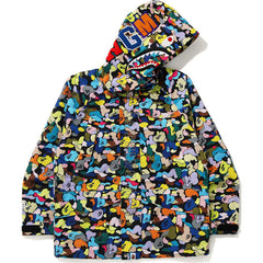 MULTI CAMO SHARK SNOWBOARD JACKET MENS