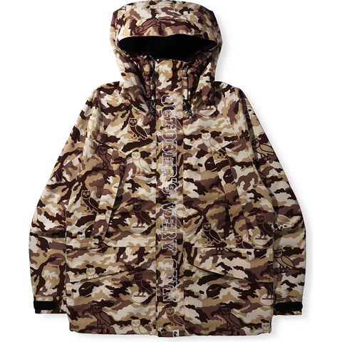 BAPE X OVO WOODLAND CAMO SNOWBOARD JACKET MENS