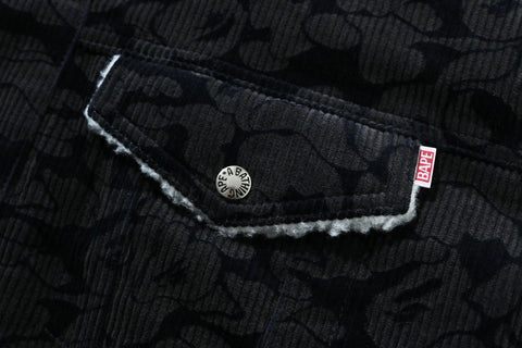 SOLID CAMO CORDUROY BOA OVERSIZED JACKET LADIES