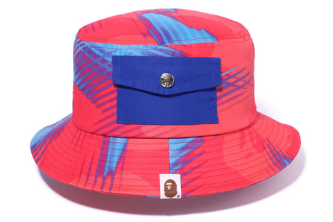 STROKE CAMO POCKET BUCKET HAT MENS