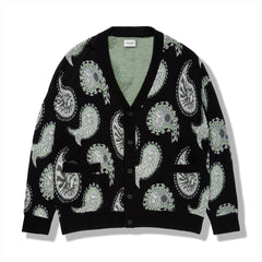 BAPE BLACK PAISLEY PATTERN CARDIGAN MENS