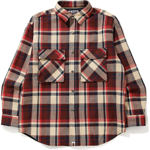 BAPE CHECK HOODIE JACKET MENS